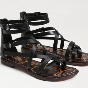Sam Edelman Black Gibbs Gladiator Sandals Size 6.5